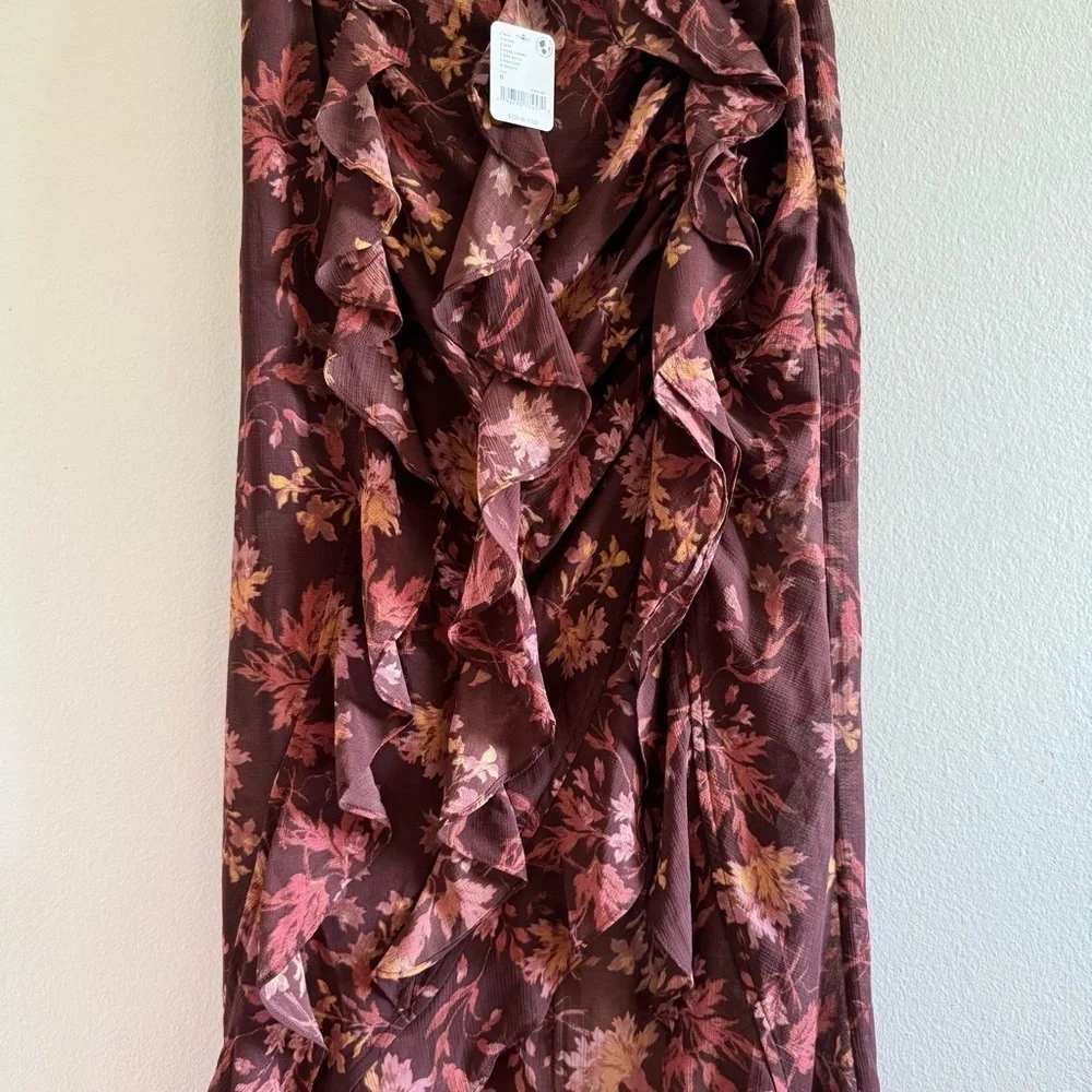 NWT Free People Floral Flounce Around Maxi Skirt 0 - Picture 8 of 13